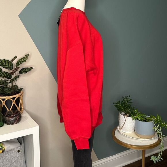 Vintage 80s 90s Pringle Sports Red Crest Sweatshirt Hong Kong Unisex NWT Sz L - Picture 4 of 10